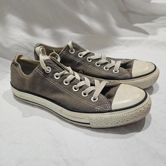 Grey grunge emo converse low top sneakers - Picture 1 of 8